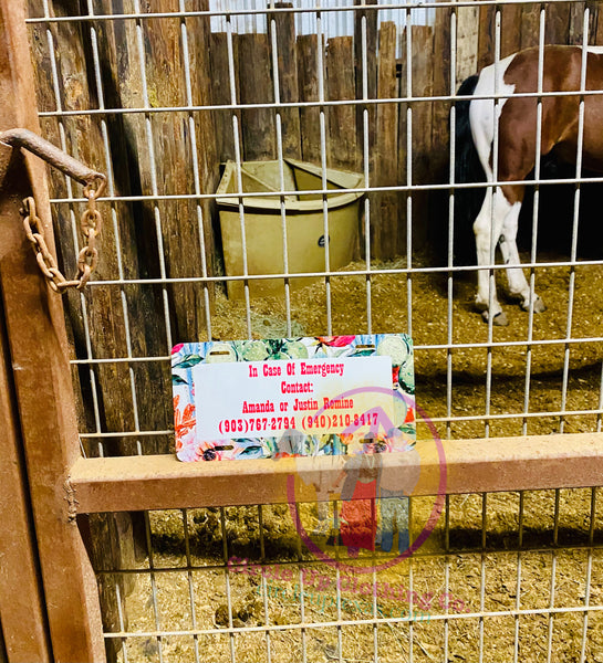 Horse Stall Tag