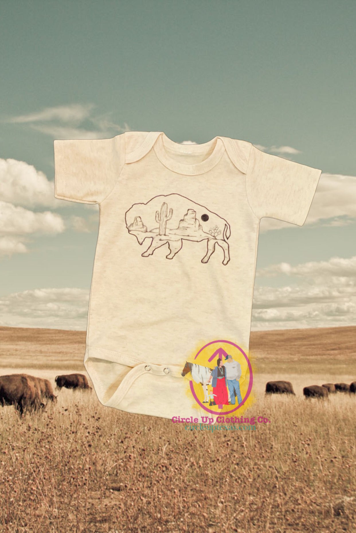 Buffalo Desert Scene Onesie