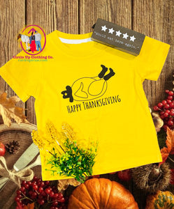 Happy Thanksgiving on Mustard Tee