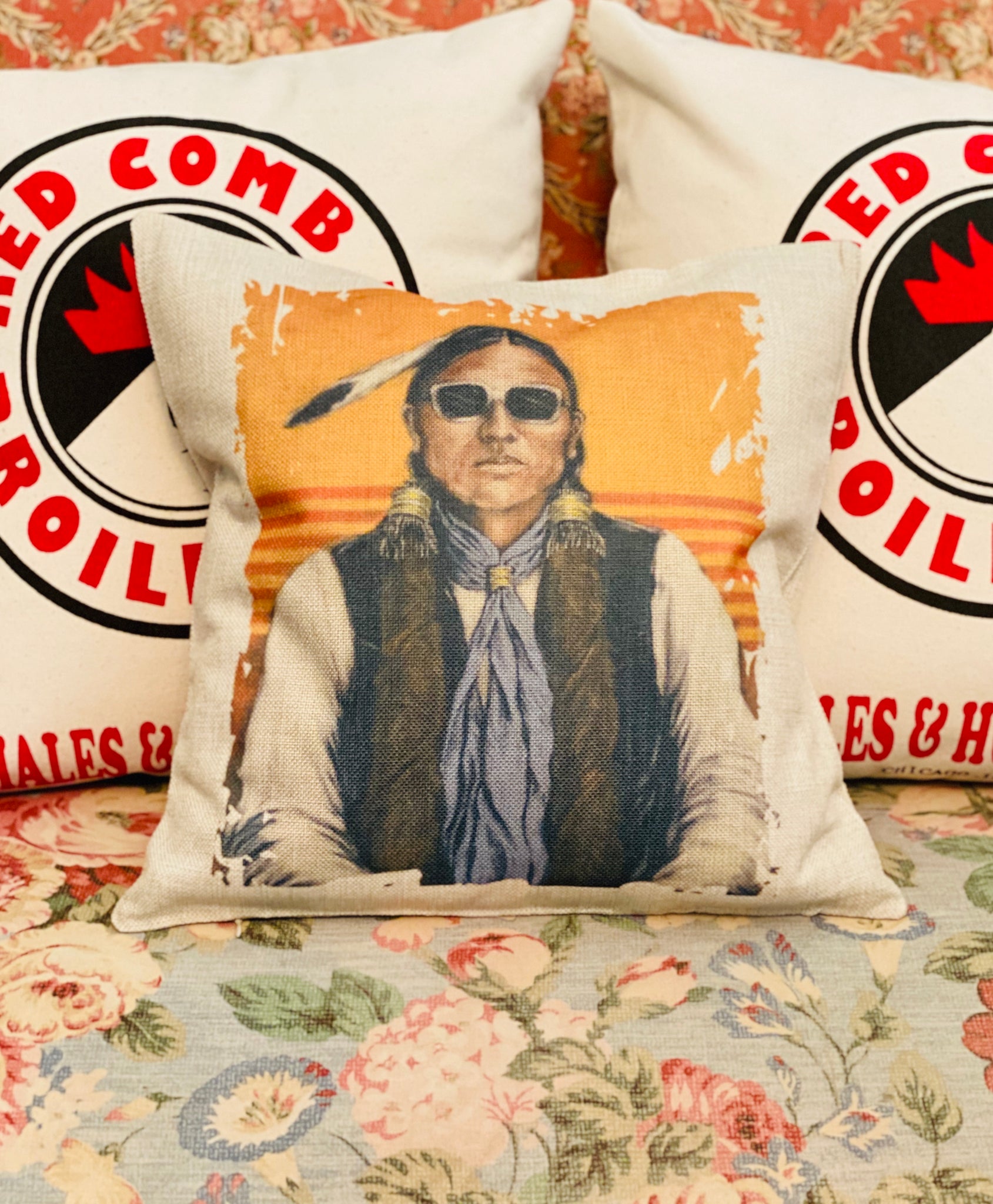 Funky Indian Throw Pillow Case